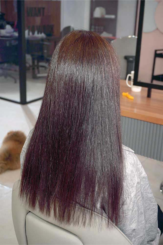 کراتین طبیعی و بدون فرمالین برای موهای آسیب‌دیده در کرج